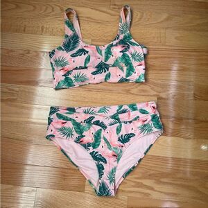 Old Navy Tropical Pink Swim Set